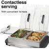 Proctor Silex Buffet Server & Food Warmer, Adjustable Heat, for Parties, Holidays and Entertaining, Two 2.5 Quart Oven-Safe Chafing Dish Set, Stainless Steel(Two 2.5 Quart Oven-Safe Chafing Dish Set)