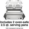 Proctor Silex Buffet Server & Food Warmer, Adjustable Heat, for Parties, Holidays and Entertaining, Two 2.5 Quart Oven-Safe Chafing Dish Set, Stainless Steel(Two 2.5 Quart Oven-Safe Chafing Dish Set)