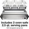 Proctor Silex Buffet Server & Food Warmer, Adjustable Heat, for Parties, Holidays and Entertaining, Two 2.5 Quart Oven-Safe Chafing Dish Set, Stainless Steel(Three 2.5 Quart Oven-Safe Chafing Dish Set)