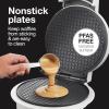 Proctor Silex Waffle Cone and Ice Cream Bowl Maker with Browning Control, Shaper Roller and Cup Press, 7.5” PFAS-Free Nonstick Plates, White (26410MN)