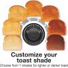 Proctor Silex 4 Slice Toaster with Extra Wide Slots for Bagels, Cool-Touch Walls, Shade Selector With 7 Browning Levels, Toast Boost, Auto Shut-off and Cancel Button, Black (24215PS)(Black)