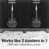 Proctor Silex 4 Slice Toaster with Extra Wide Slots for Bagels, Cool-Touch Walls, Shade Selector With 7 Browning Levels, Toast Boost, Auto Shut-off and Cancel Button, Black (24215PS)(Black)