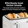 Proctor Silex 4 Slice Toaster with Extra Wide Slots for Bagels, Cool-Touch Walls, Shade Selector With 7 Browning Levels, Toast Boost, Auto Shut-off and Cancel Button, Black (24215PS)(White)