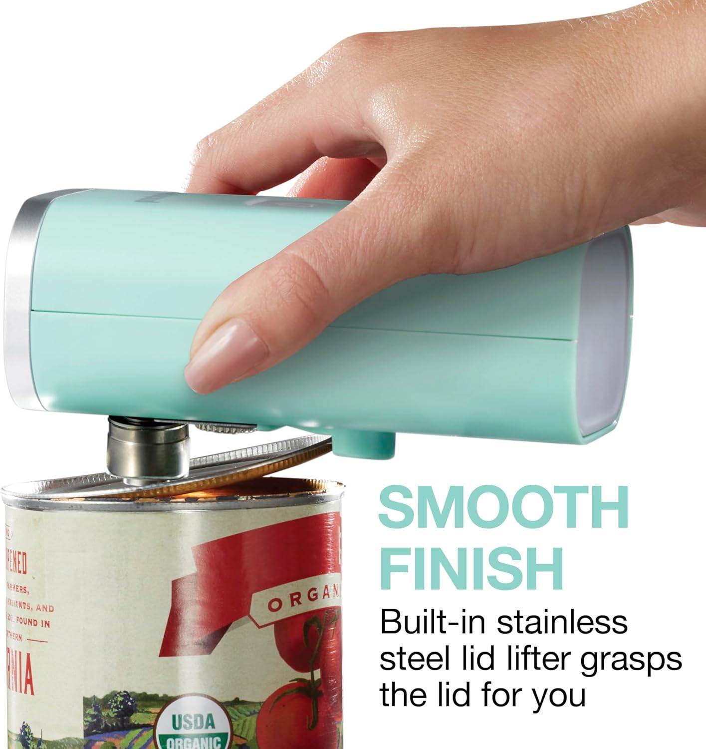 imageProctor Silex Automatic Electric Can Opener Hands Free Cordless Operation amp USB Rechargeable SelfAligning Cut Smooth Touch Lid Edges Compact and Easy to Store RedMint