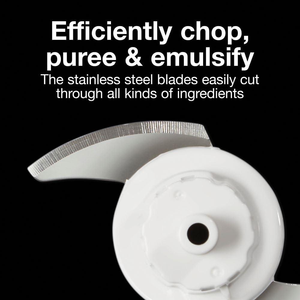imageProctor Silex Durable Electric Vegetable Chopper amp Mini Food Processor with 2 Speeds for Chopping Puree amp Emulsify 35 Cups Silver15 cups White