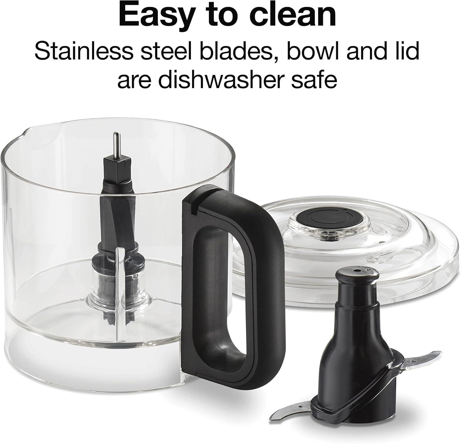 imageProctor Silex Durable Electric Vegetable Chopper amp Mini Food Processor with 2 Speeds for Chopping Puree amp Emulsify 35 Cups Silver35 cups 2Speed Silver