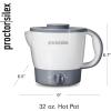 Proctor Silex 32oz Adjustable Temperature Hot Pot, Electric Kettle for Tea, Boiling Water, Cooking Ramen, Noodles and Soup, PFAS-Free Nonstick Coating, White (48507MN)(White)