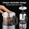 Proctor Silex Durable Electric Vegetable Chopper & Mini Food Processor with 2 Speeds for Chopping, Puree & Emulsify, 3.5 Cups, Silver(3.5 cups  2-Speed  Silver)