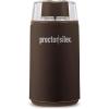 Proctor Silex Electric Coffee Grinder for Beans, Spices and More, Stainless Steel Blades, 12 Cups, White(Brown)