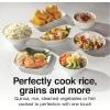 Proctor Silex Rice Cooker & Food Steamer, 6 Cups Cooked (3 Cups Uncooked), Includes Steam and Rinsing Basket, Black (37510)(Black)