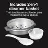 Proctor Silex Rice Cooker & Food Steamer, 6 Cups Cooked (3 Cups Uncooked), Includes Steam and Rinsing Basket, Black (37510)(Black)