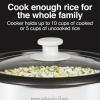Proctor Silex Rice Cooker & Food Steamer, 6 Cups Cooked (3 Cups Uncooked), Includes Steam and Rinsing Basket, Black (37510)(White)
