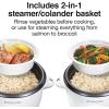 Proctor Silex Rice Cooker & Food Steamer, 6 Cups Cooked (3 Cups Uncooked), Includes Steam and Rinsing Basket, Black (37510)(White)