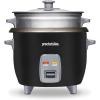 Proctor Silex Rice Cooker & Food Steamer, 6 Cups Cooked (3 Cups Uncooked), Includes Steam and Rinsing Basket, Black (37510)(Black)
