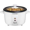 Proctor Silex Rice Cooker & Food Steamer, 6 Cups Cooked (3 Cups Uncooked), Includes Steam and Rinsing Basket, Black (37510)(White (37534NR))